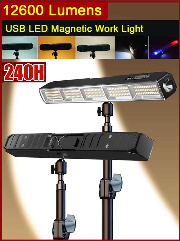 Tactical Flashlight Rechargeable - High Power Magnetic LED Light Bar
