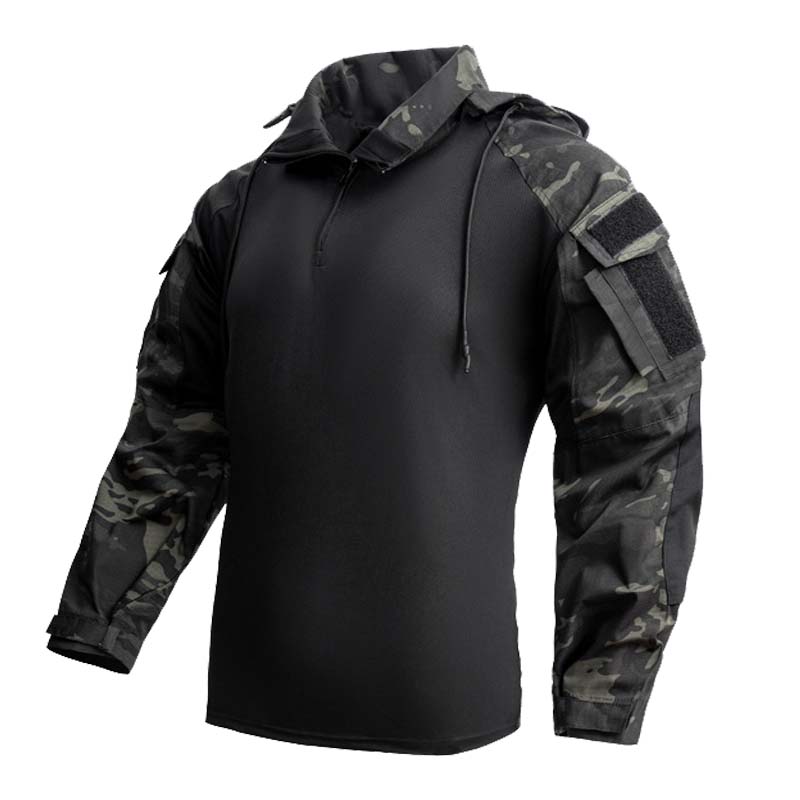 Hunting Outdoor Shirts - Men's T-shirts 1/4 Zip Long Sleeve