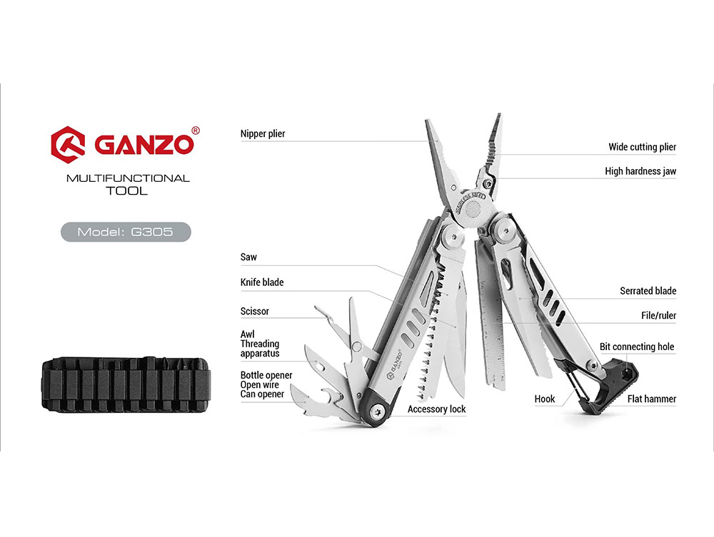 Knife Hunting Fixed Blade - Ganzo G305 G305-B Multitools Diy Multi-tool