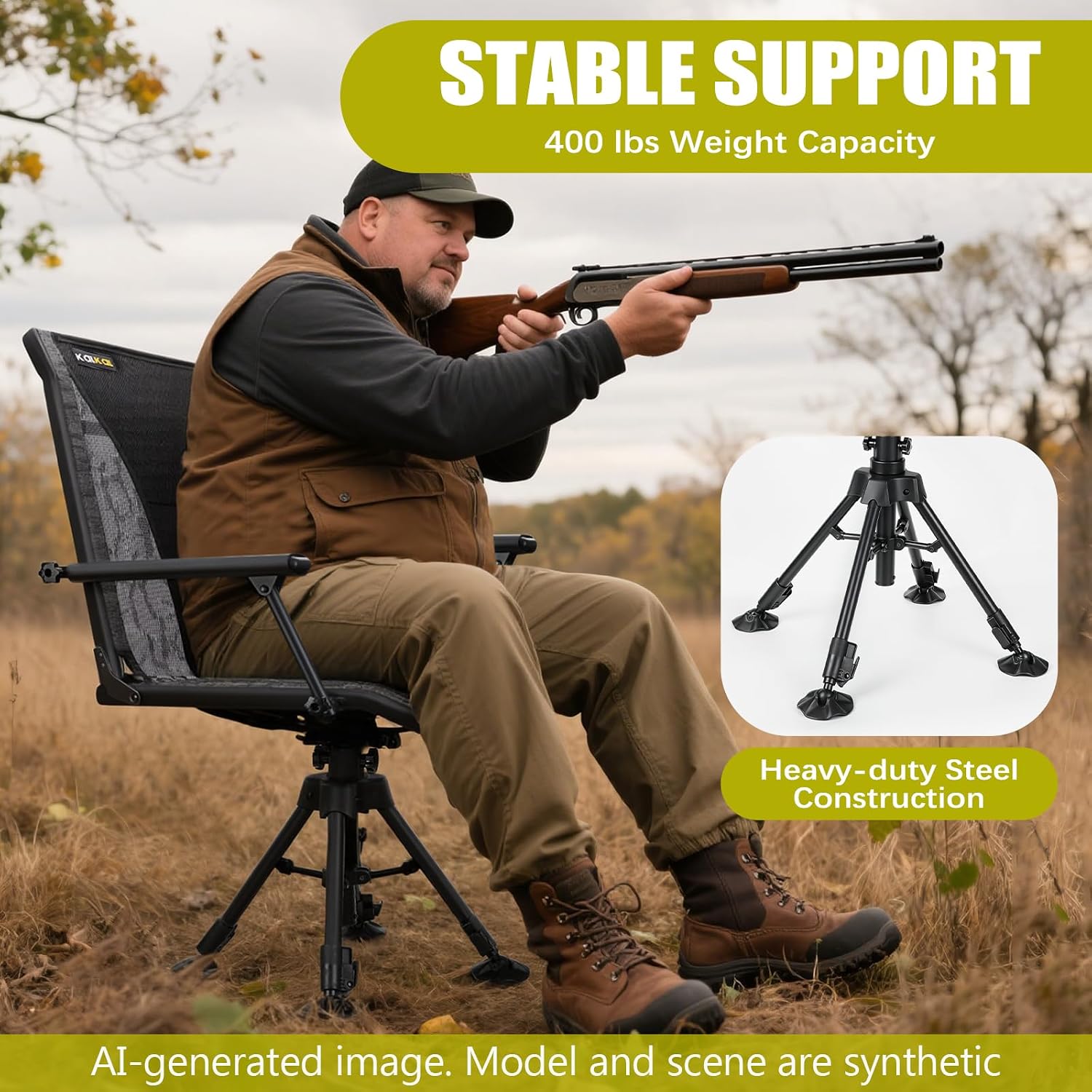 Swivel Hunting Chair Silent 36 - đánh giá và giá Hunting And Fishing Outdoor Chairs