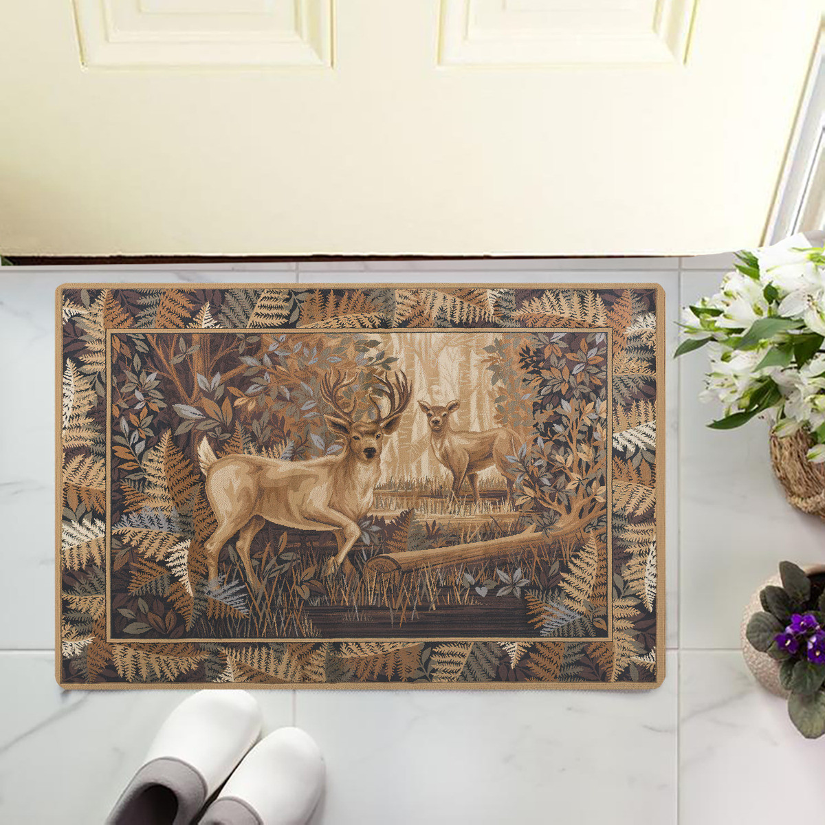 Hunting Deer Royal Vintige Fla - đánh giá và giá Hunting Outdoor Rug
