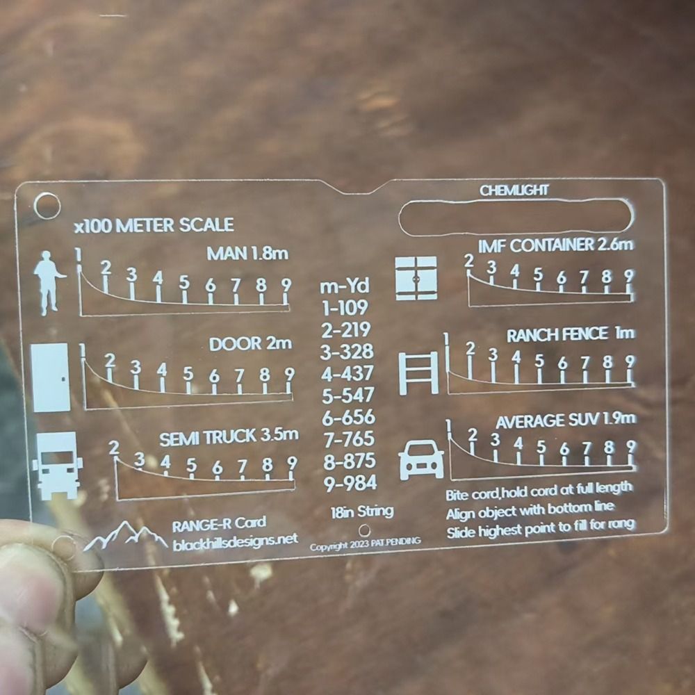 Acrylic Durable Range Finder C - đánh giá và giá Hunting Outdoors Card