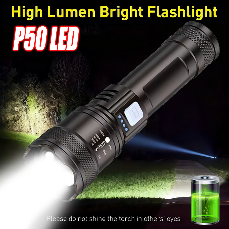 High Power LED Flashlight,USB  - đánh giá và giá Tactical Flashlight Rechargeable