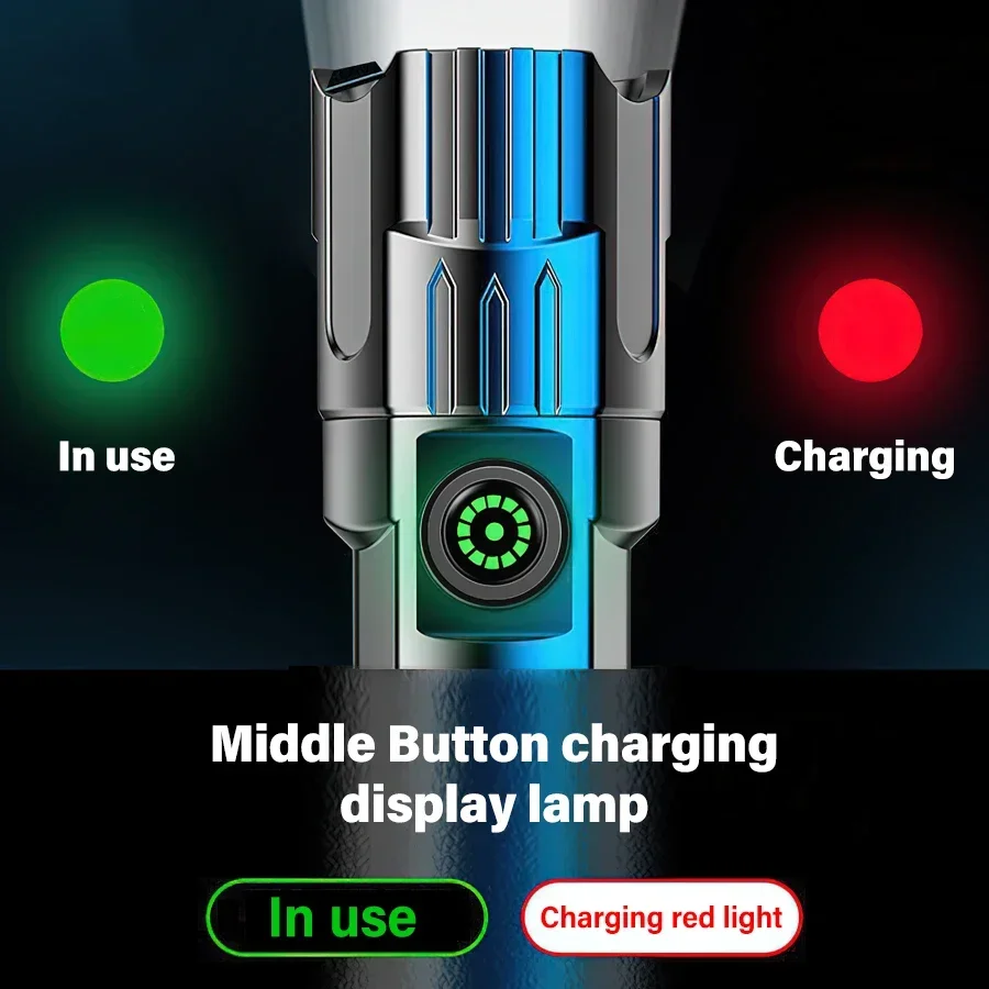 High Power LED Flashlight,USB  - đánh giá và giá Tactical Flashlight Rechargeable
