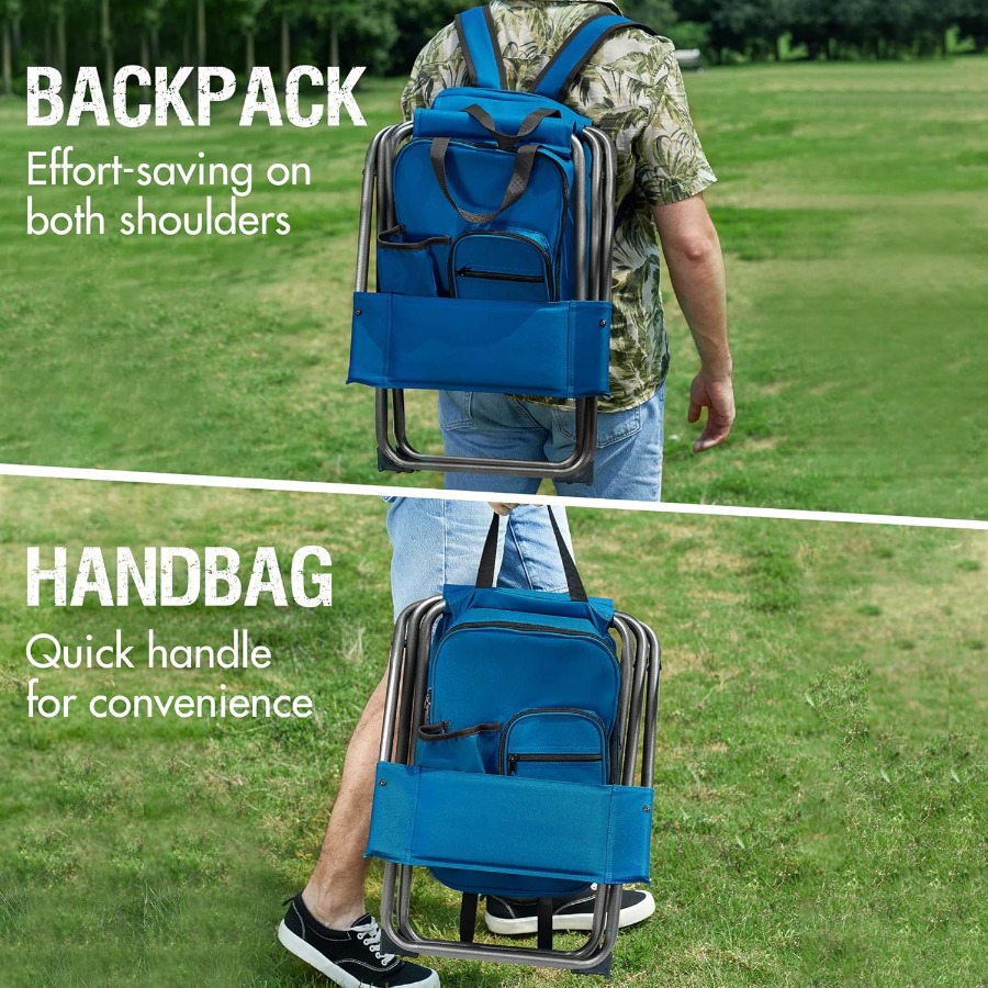 Backpack Cooler Chair with Bac - đánh giá và giá Hunting And Fishing Outdoor Chairs