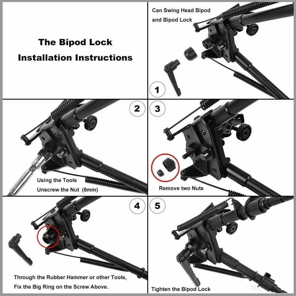 Tactical S-Lock for Swivel Ser - đánh giá và giá Bipod Rifle Mount
