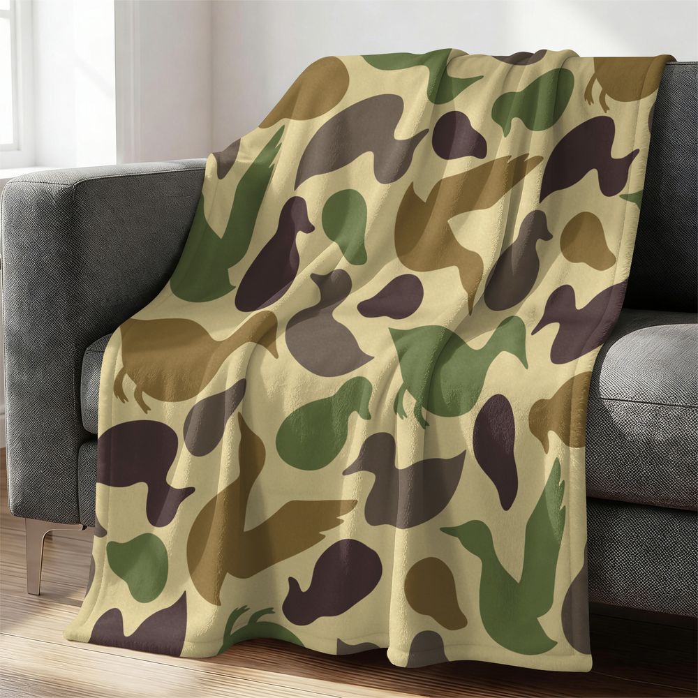 Duck Pattern Flannel Blanket S - đánh giá và giá Hunting Outdoor Rug