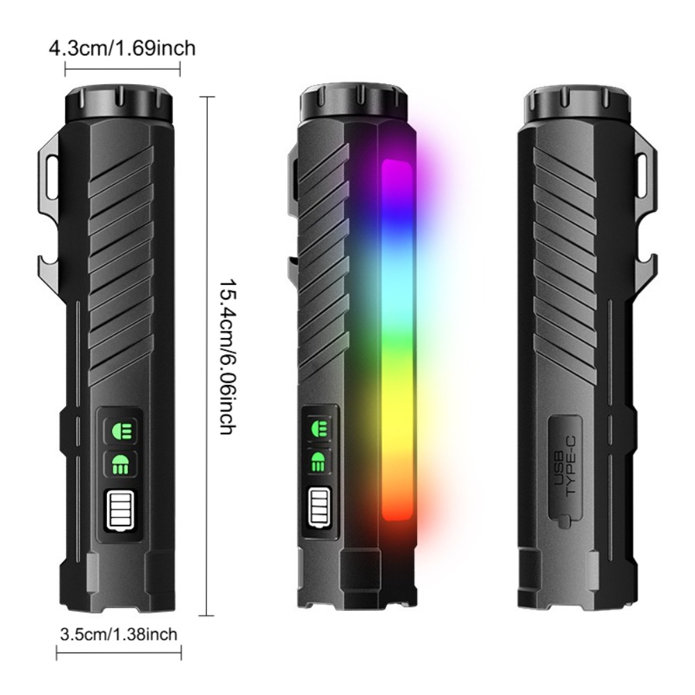 Tactical Flashlight Type-c Rec - đánh giá và giá Tactical Flashlight Rechargeable