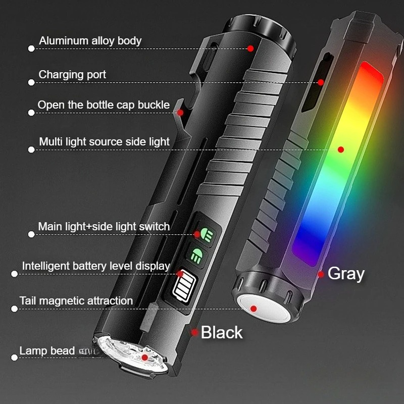 Tactical Flashlight Type-c Rec - đánh giá và giá Tactical Flashlight Rechargeable