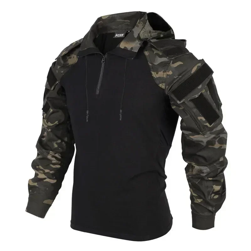 Men's T-shirts 1/4 Zip Long Sl - đánh giá và giá Hunting Outdoor Shirts