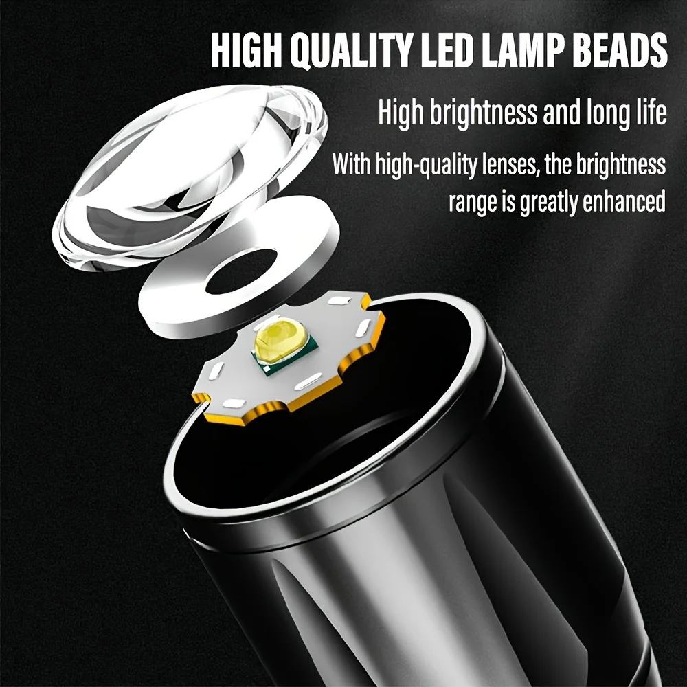 Portable COB+LED Camping Light - đánh giá và giá Tactical Flashlight Rechargeable