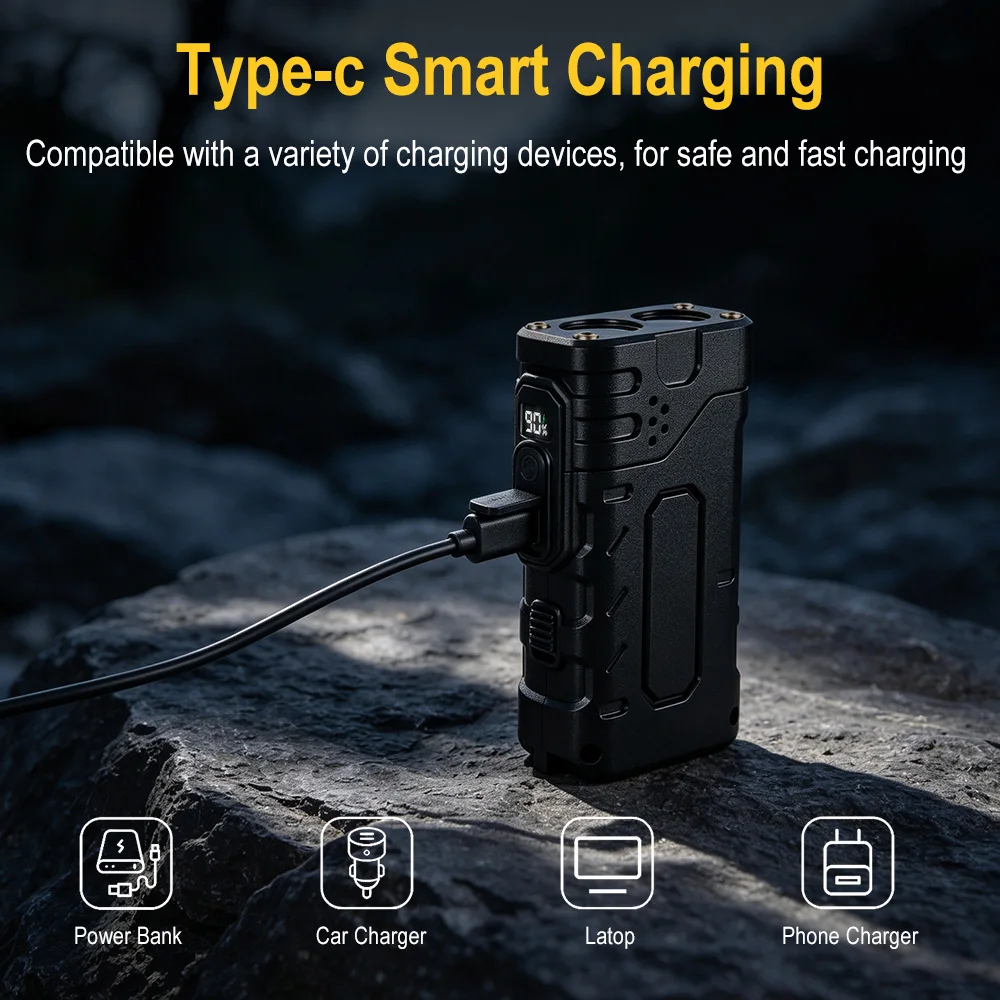 BORUIiT Hand Crank EDC LED Fla - đánh giá và giá Hunting Fishing Outdoor
