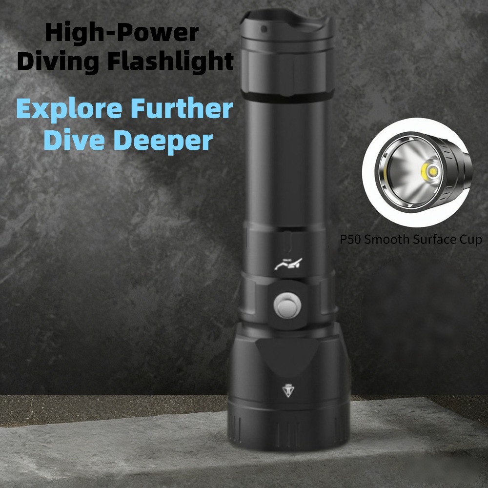 Powerful Diving Flashlight Wat - đánh giá và giá Tactical Flashlight Rechargeable