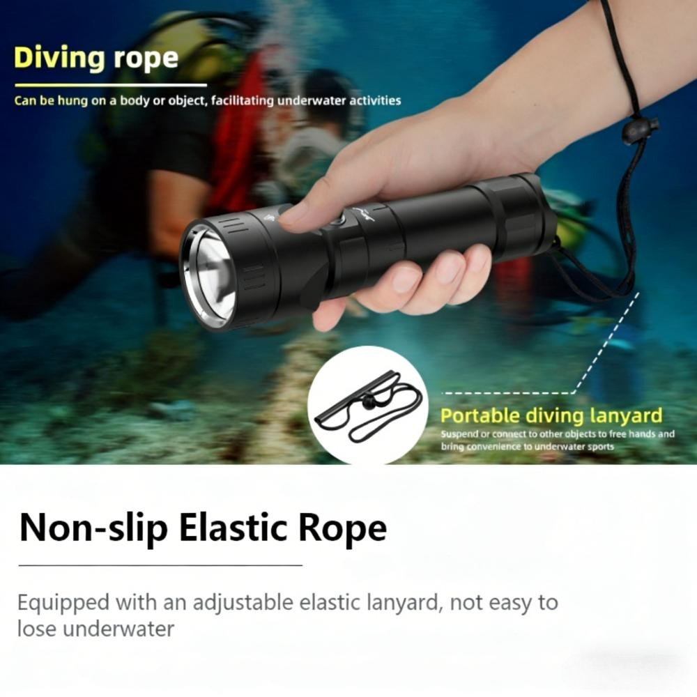 Powerful Diving Flashlight Wat - đánh giá và giá Tactical Flashlight Rechargeable