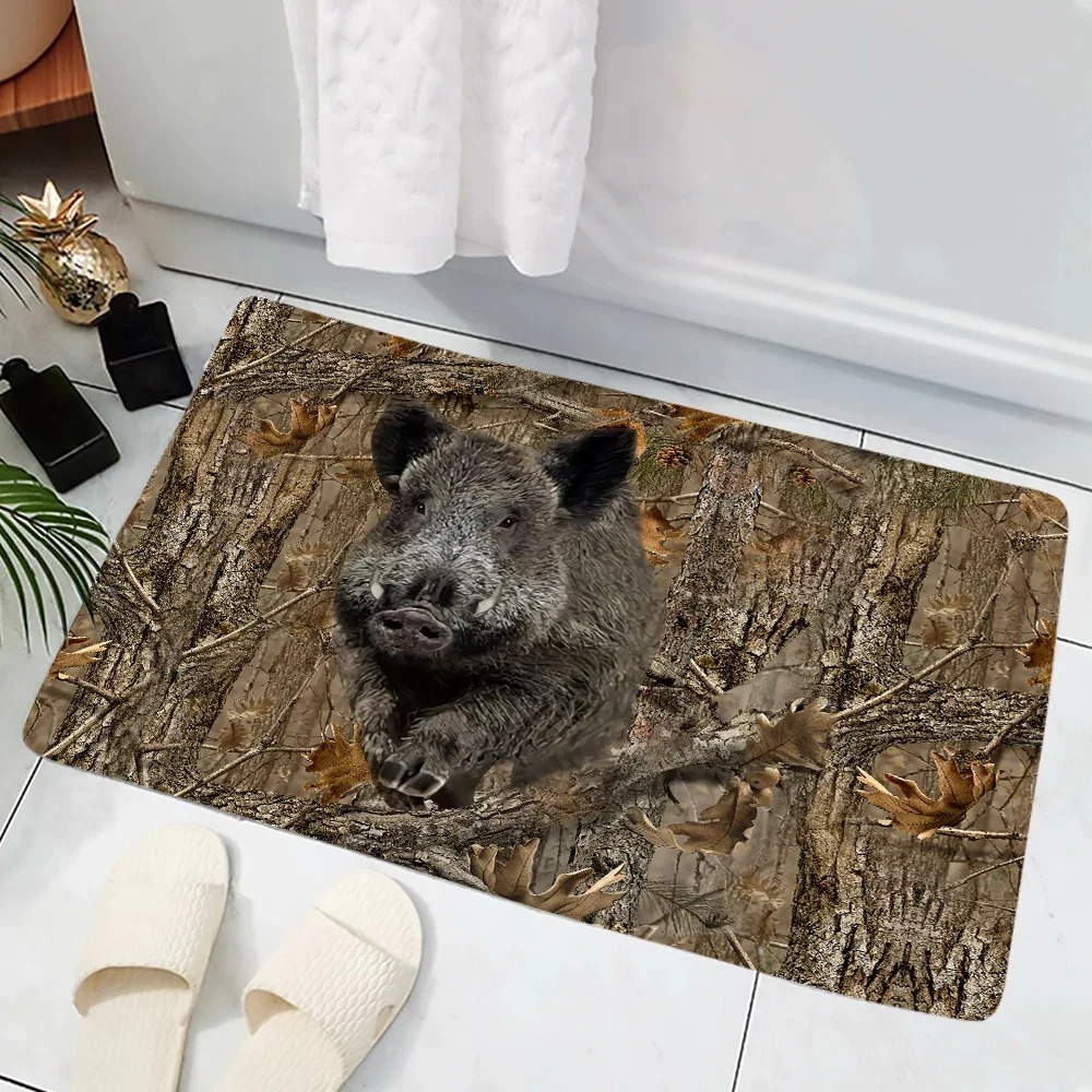 Camouflage Forest Boar Print D - đánh giá và giá Hunting Outdoor Rug