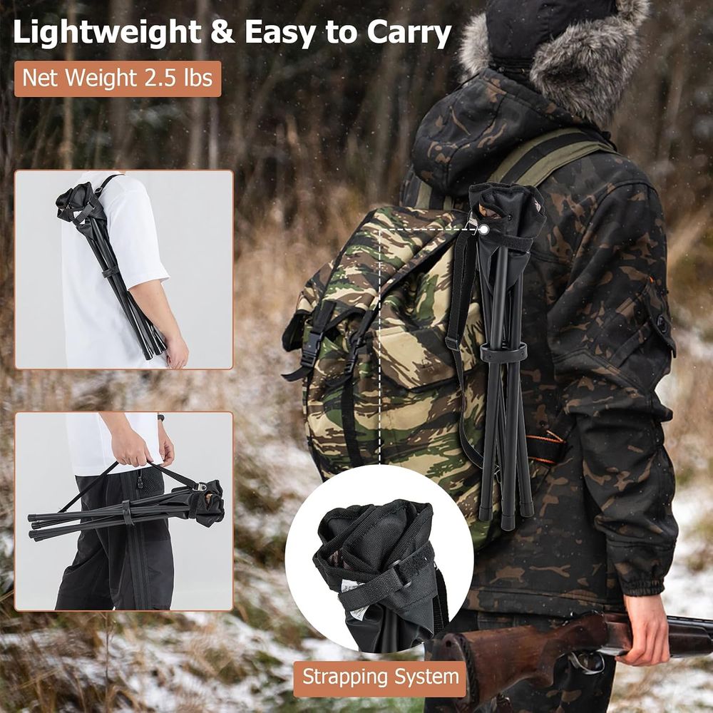 2 Pack Portable Tripod Lightwe - đánh giá và giá Hunting And Fishing Outdoor Chairs