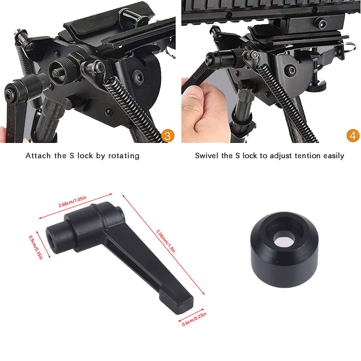 Tactical Quick Adjust Swivel H - đánh giá và giá Bipod Rifle Mount