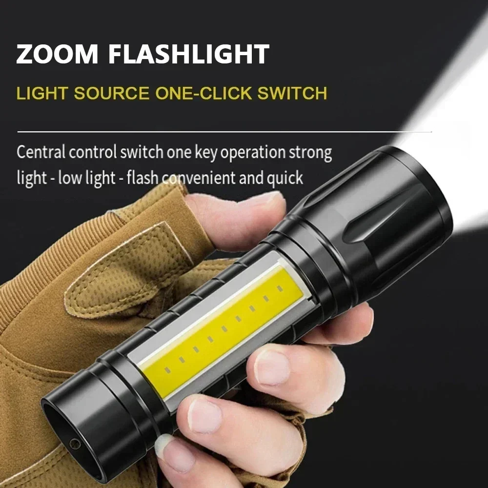 Portable COB+LED Camping Light - đánh giá và giá Tactical Flashlight Rechargeable