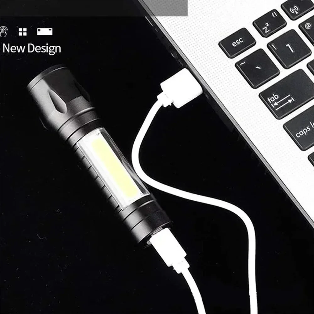 Portable COB+LED Camping Light - đánh giá và giá Tactical Flashlight Rechargeable