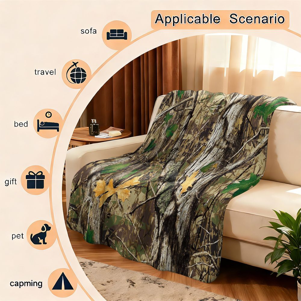 Forest Camouflage Flannel Blan - đánh giá và giá Hunting Outdoor Rug