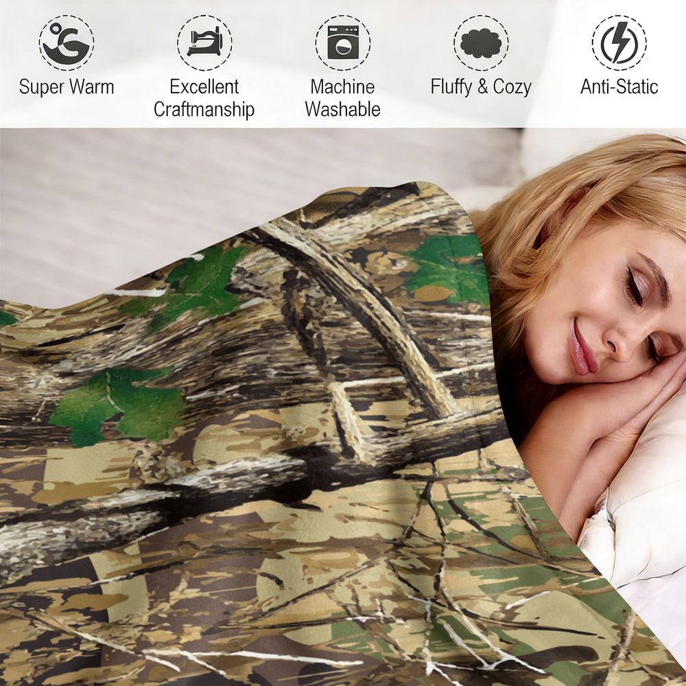 Forest Camouflage Flannel Blan - đánh giá và giá Hunting Outdoor Rug