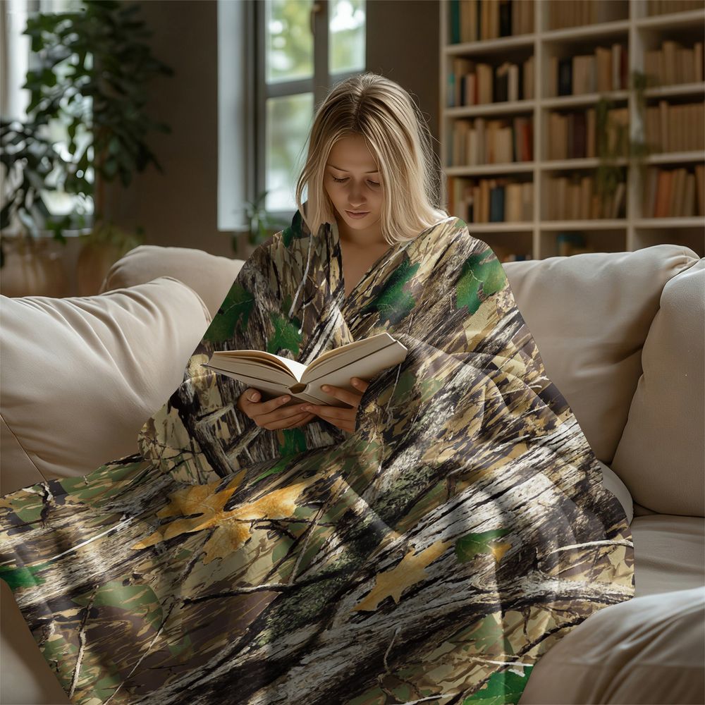 Forest Camouflage Flannel Blan - đánh giá và giá Hunting Outdoor Rug