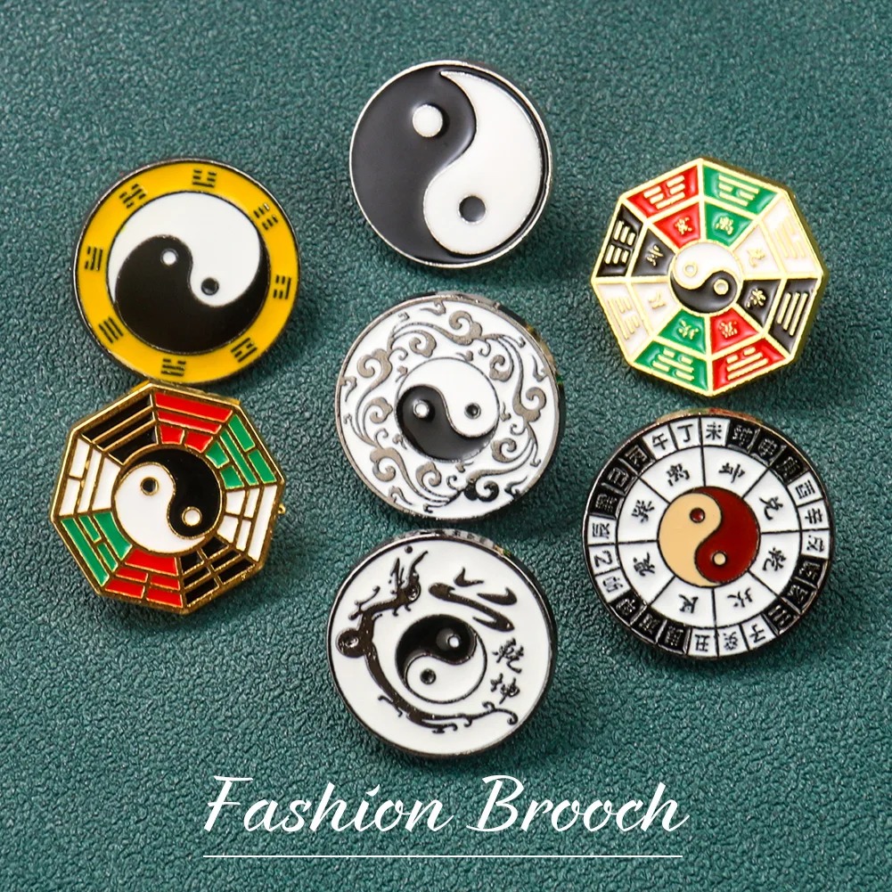 Yin Yang Symbol Metal Brooch C - đánh giá và giá Hunting Outdoor Shirts