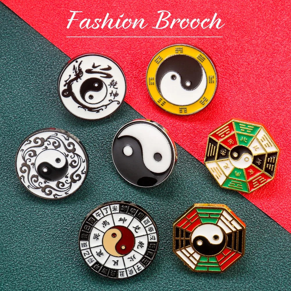 Yin Yang Symbol Metal Brooch C - đánh giá và giá Hunting Outdoor Shirts