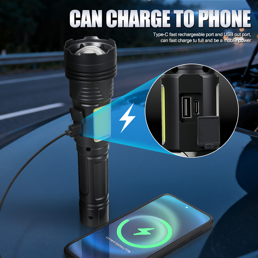 Powerful LED Handheld Flashlig - đánh giá và giá Tactical Flashlight Rechargeable