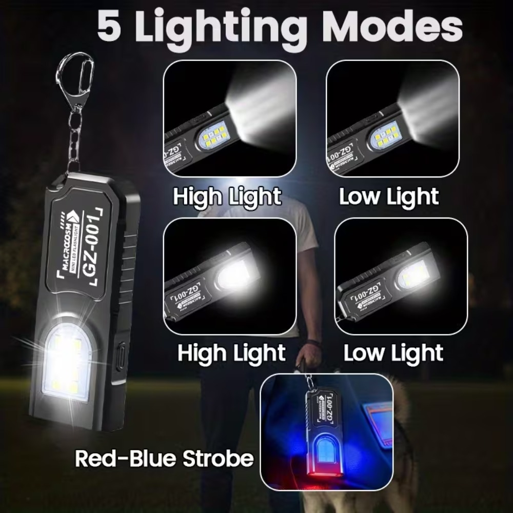 Mini COB LED Keychain Flashlig - đánh giá và giá Tactical Flashlight Rechargeable